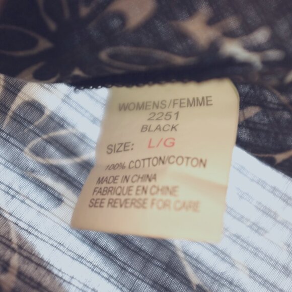 Woolrich John Rich Bros Vintage Women Button down blouse 100% cotton size L - Picture 9 of 10